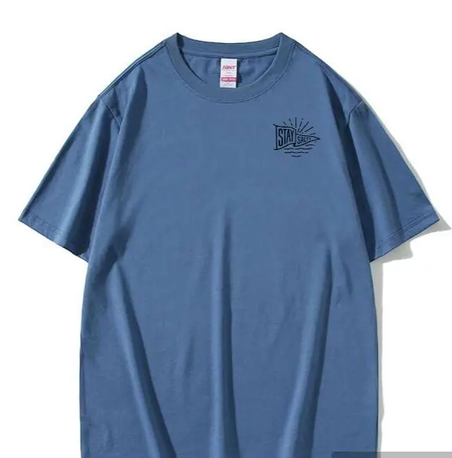 Remera oversize azul banderin stay salty
