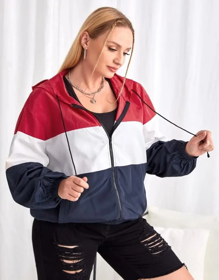 Campera fina tricolor SHEIN