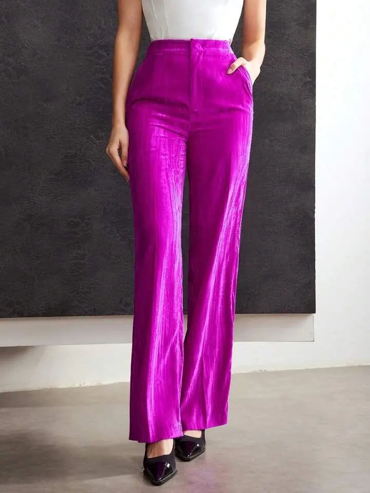 Pantalón aterciopelado rosa