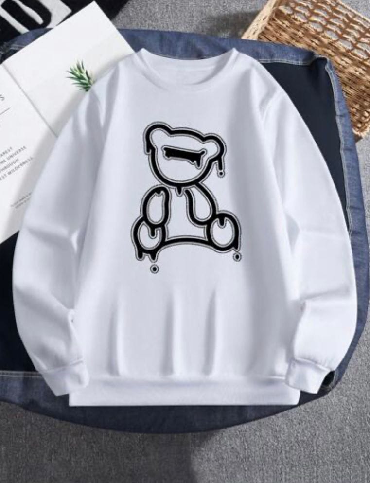 Buzo blanco diseño oso