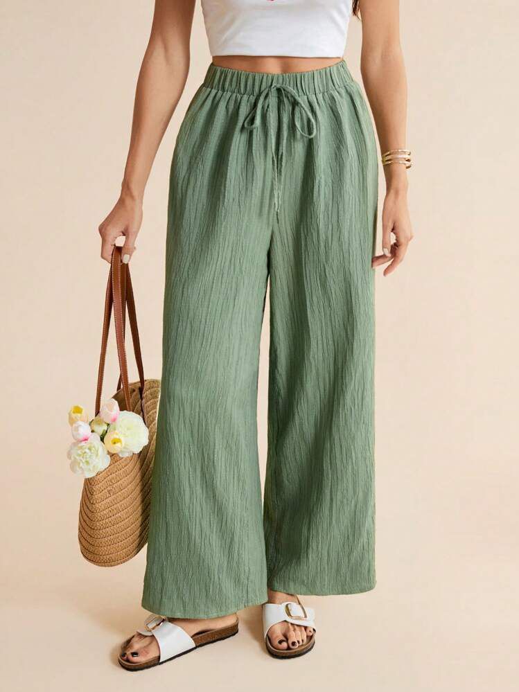 Pantalón palazo verde claro