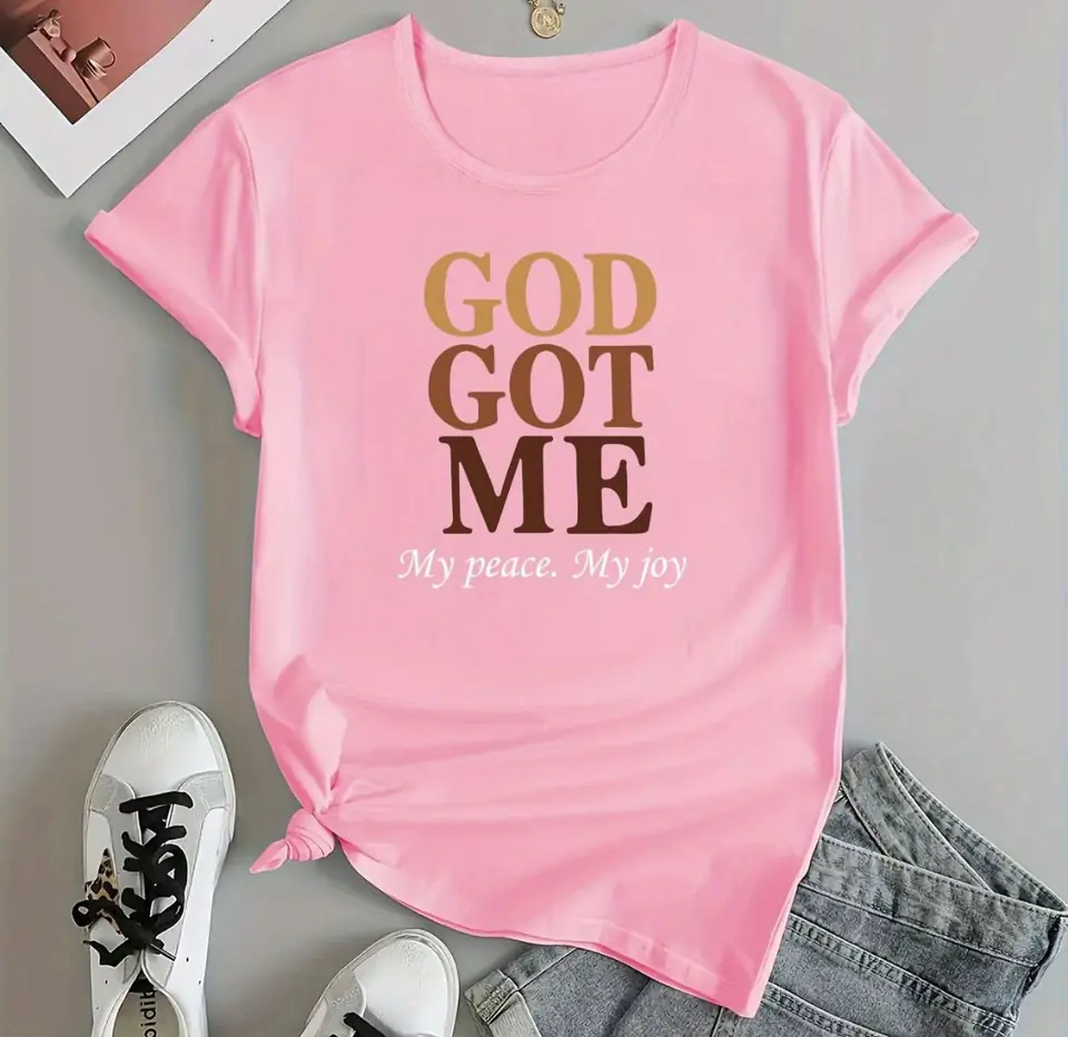 Remera rosa god got me