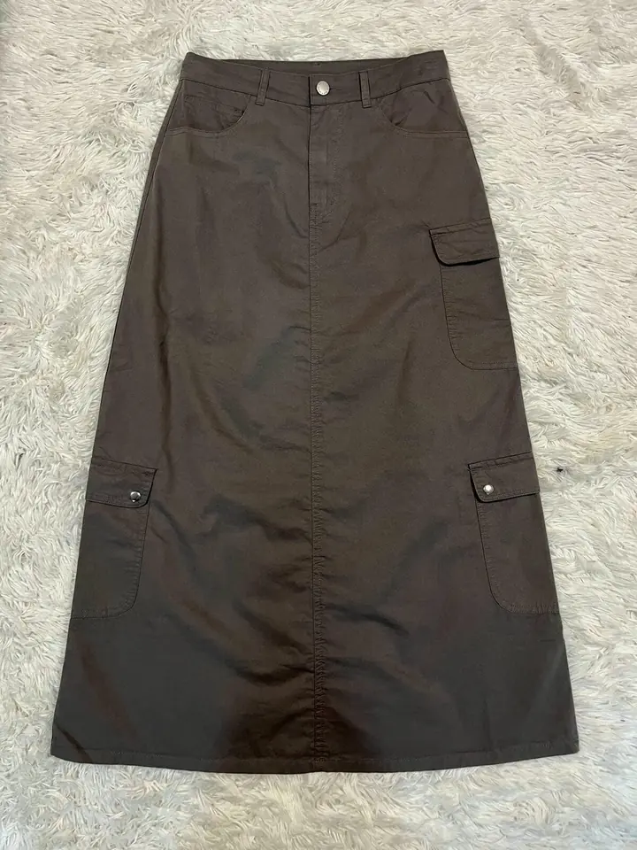 Falda gris cargo