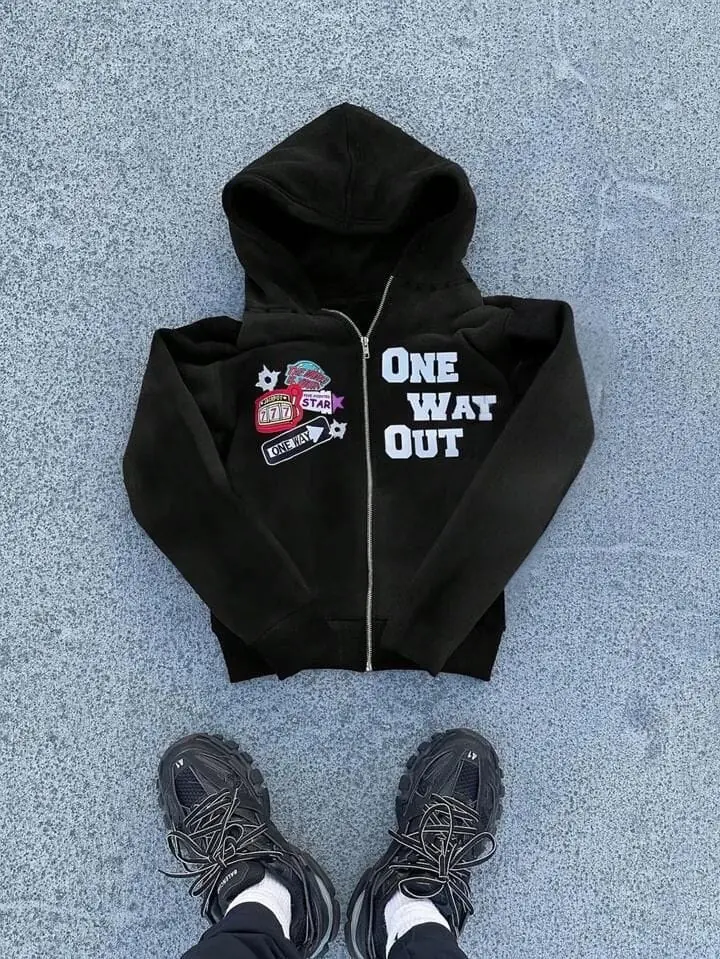 Campera negra one way out