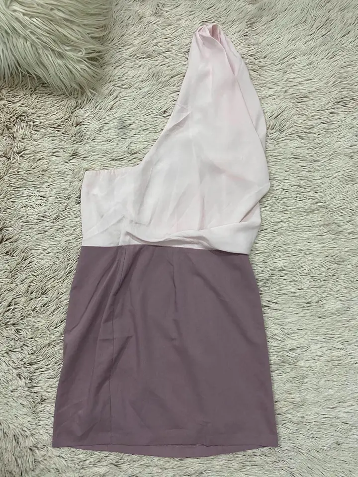 Vestido rosa y lila ELLE