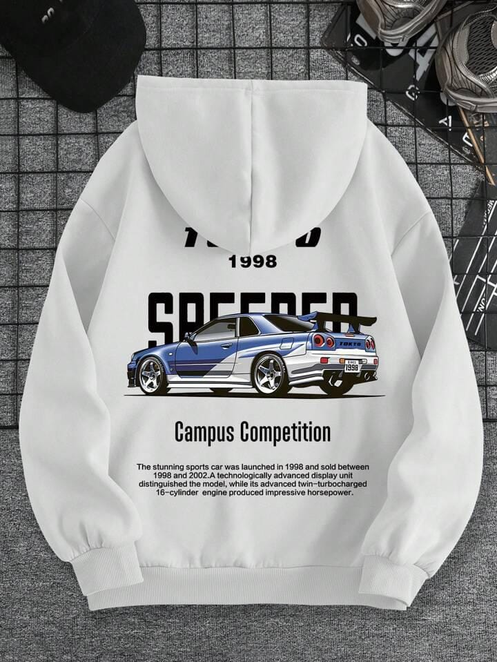 Campera diseño auto azul campus
