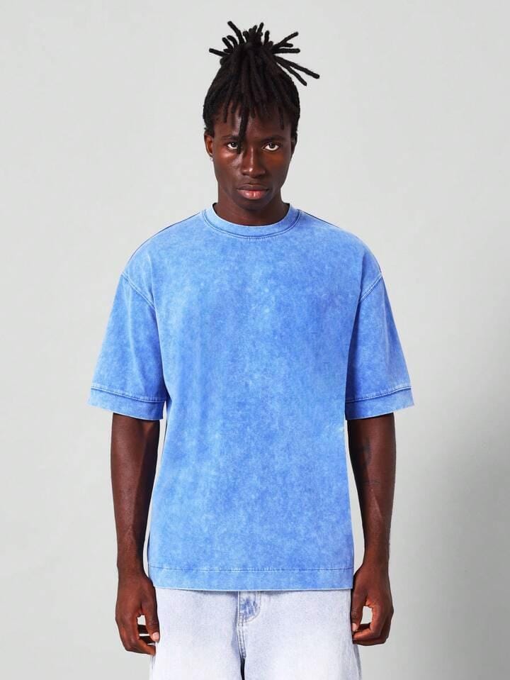 Remera azul washed