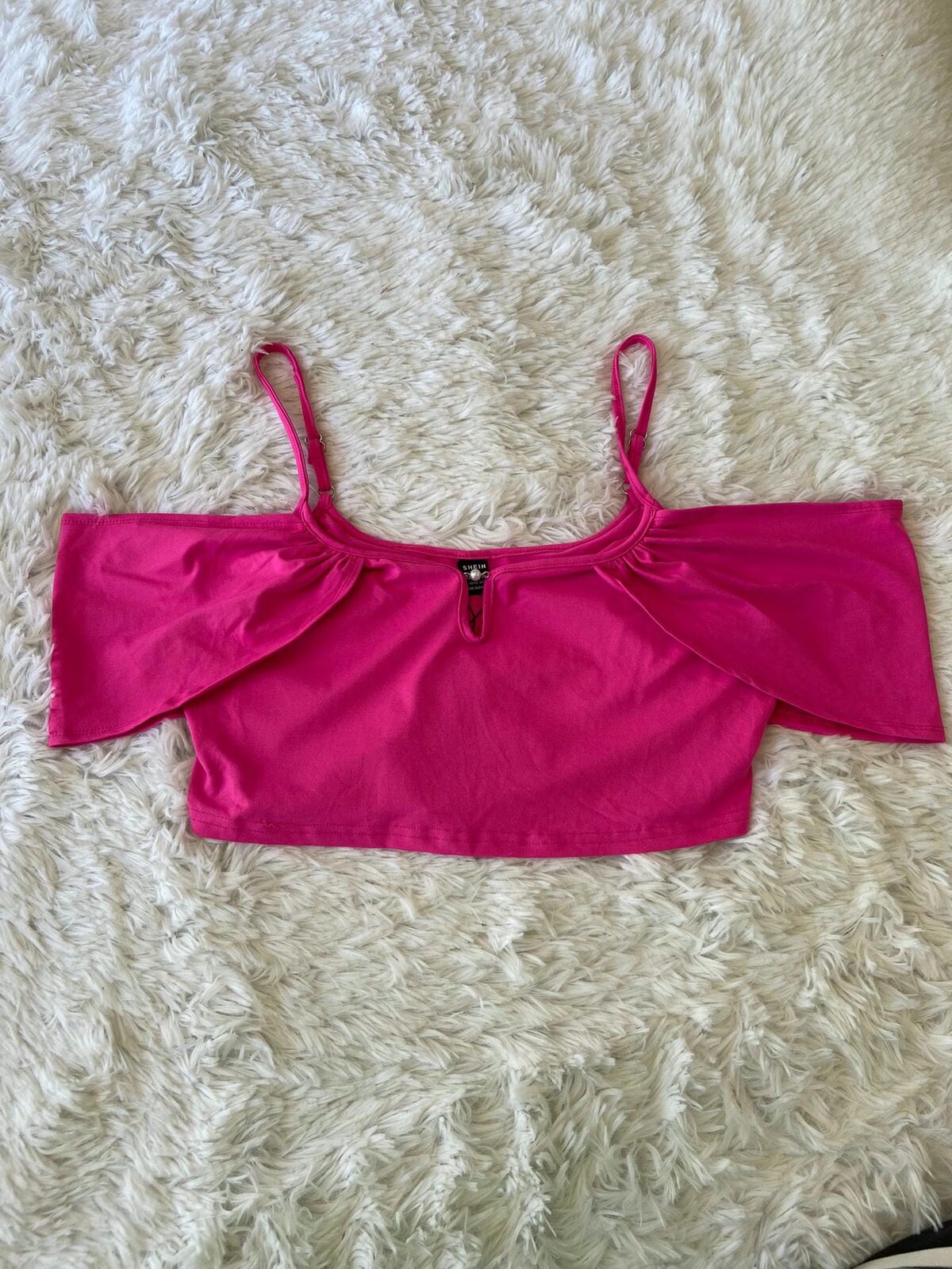 Top fucsia con perla