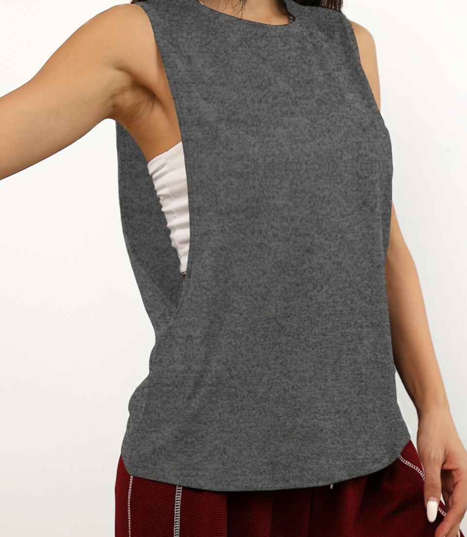 Musculosa gris gaspeada