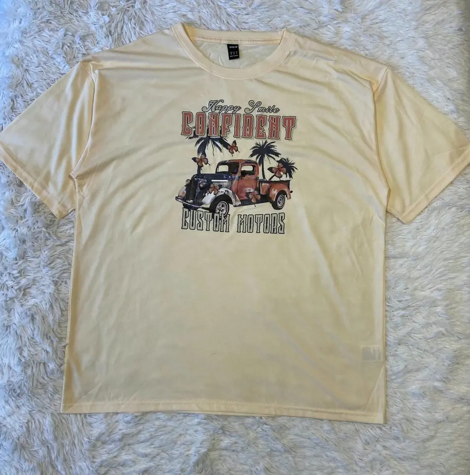 Remera beige custom motors