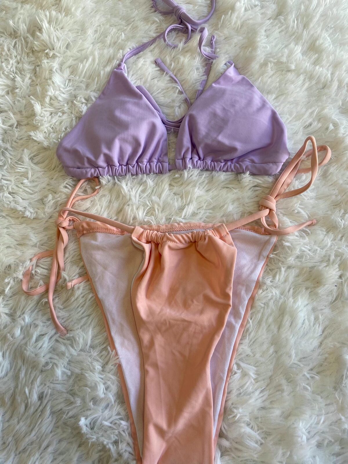 Bikini malla lila y rosa