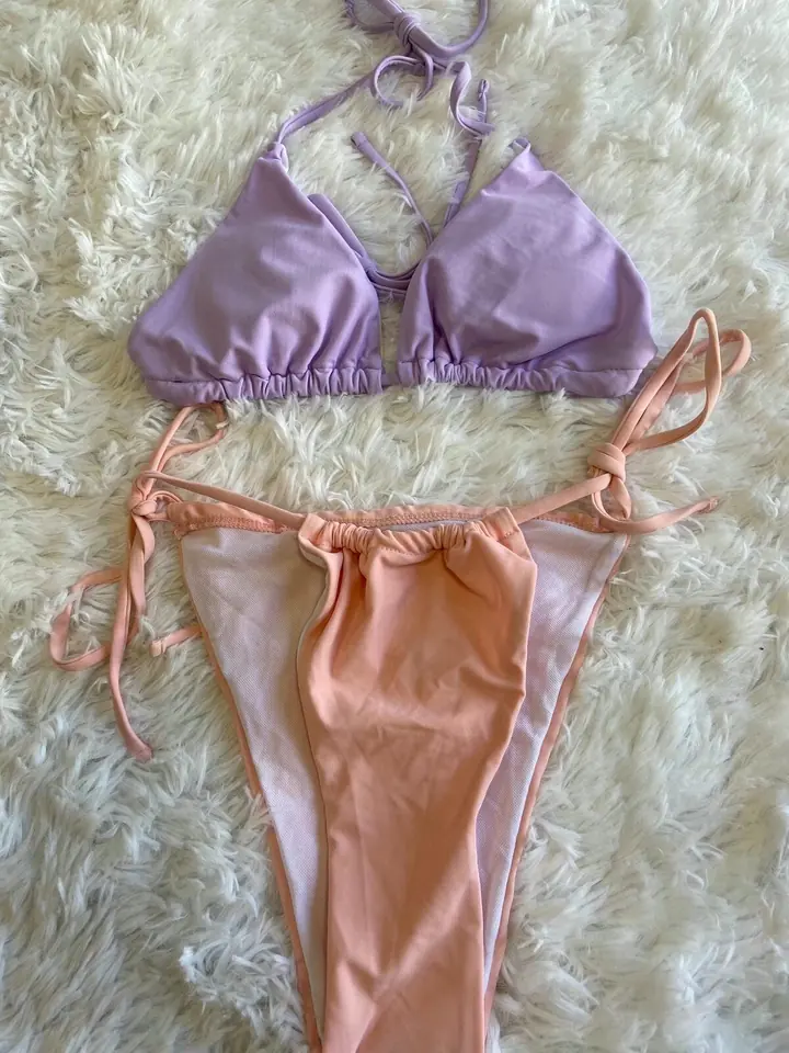 Bikini malla lila y rosa