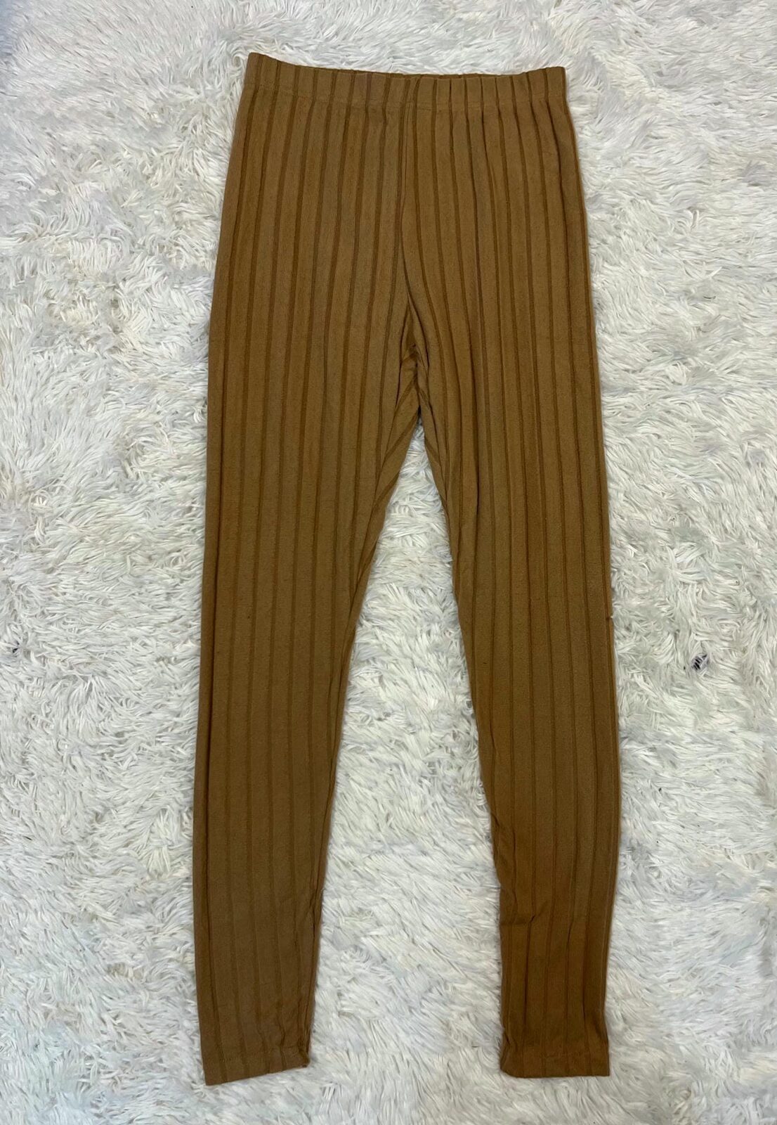 Calza beige canalé