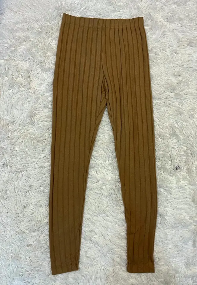 Calza beige canalé