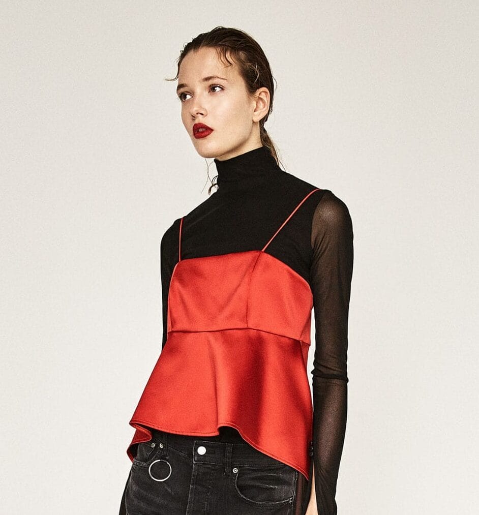 Musculosa roja Zara