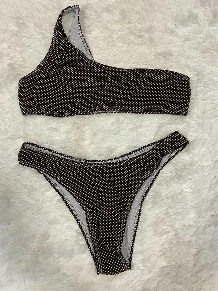 Bikini malla negra punteada