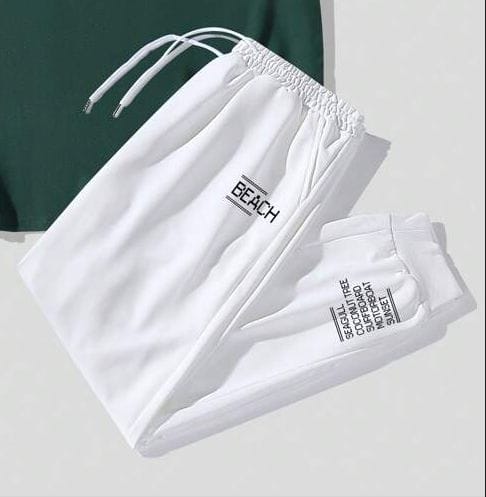 Pantalón jogger blanco BEACH sin felpa