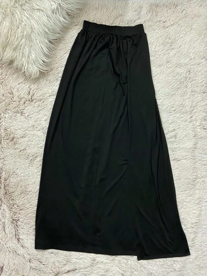 Pollera negra larga SHEIN