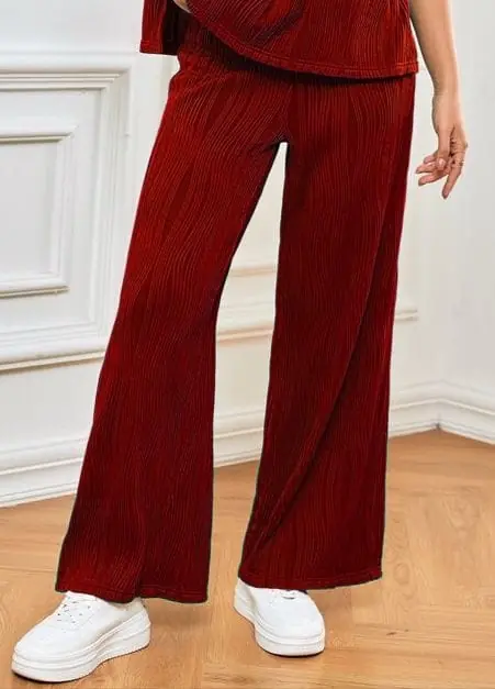 Palazo rojo con diseño