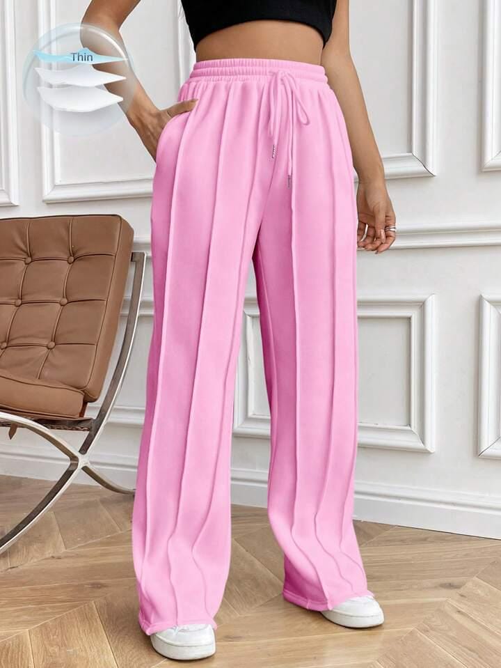 Pantalón rosa lineas para afuera