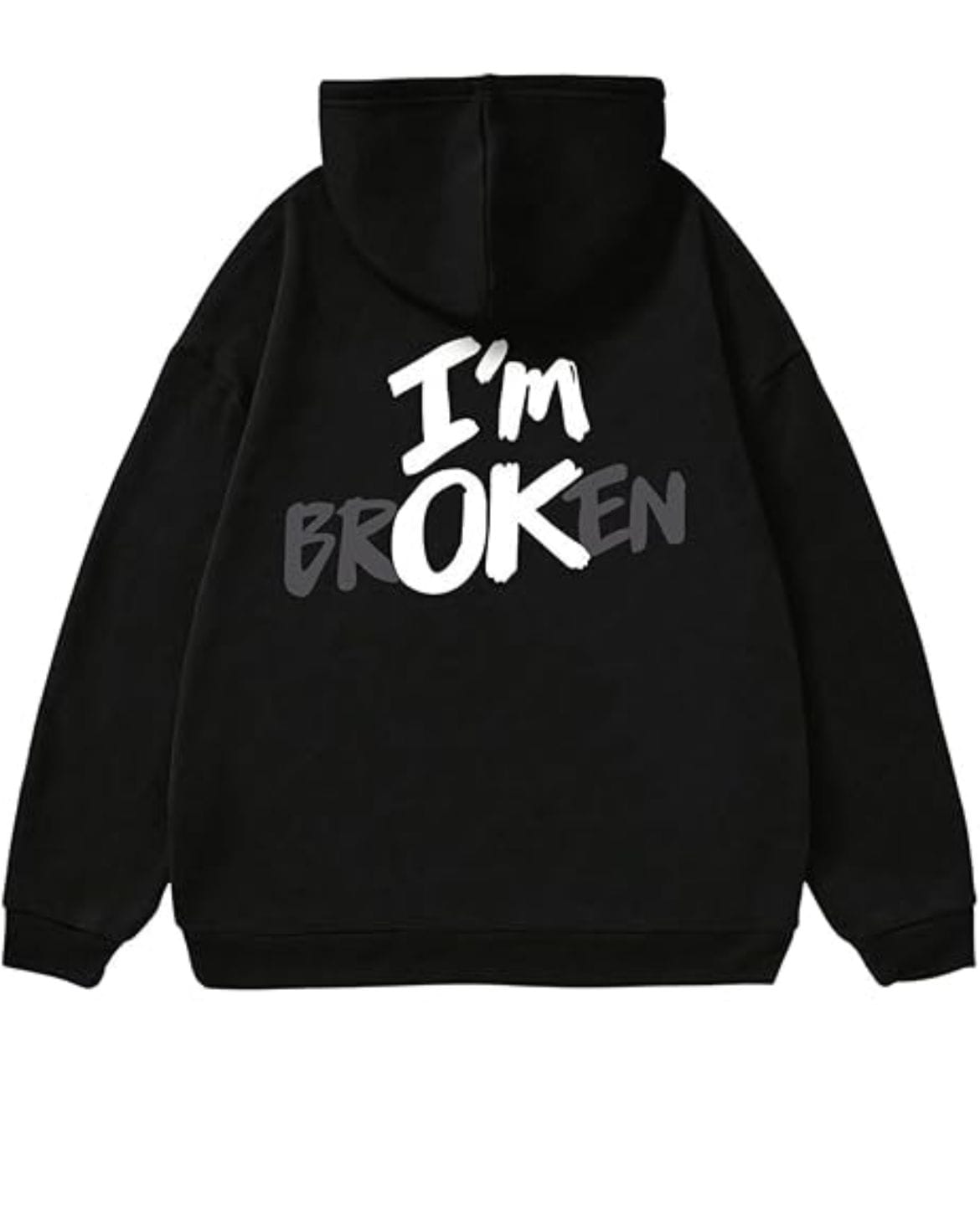 Canguro negro im broken sin bolsillos