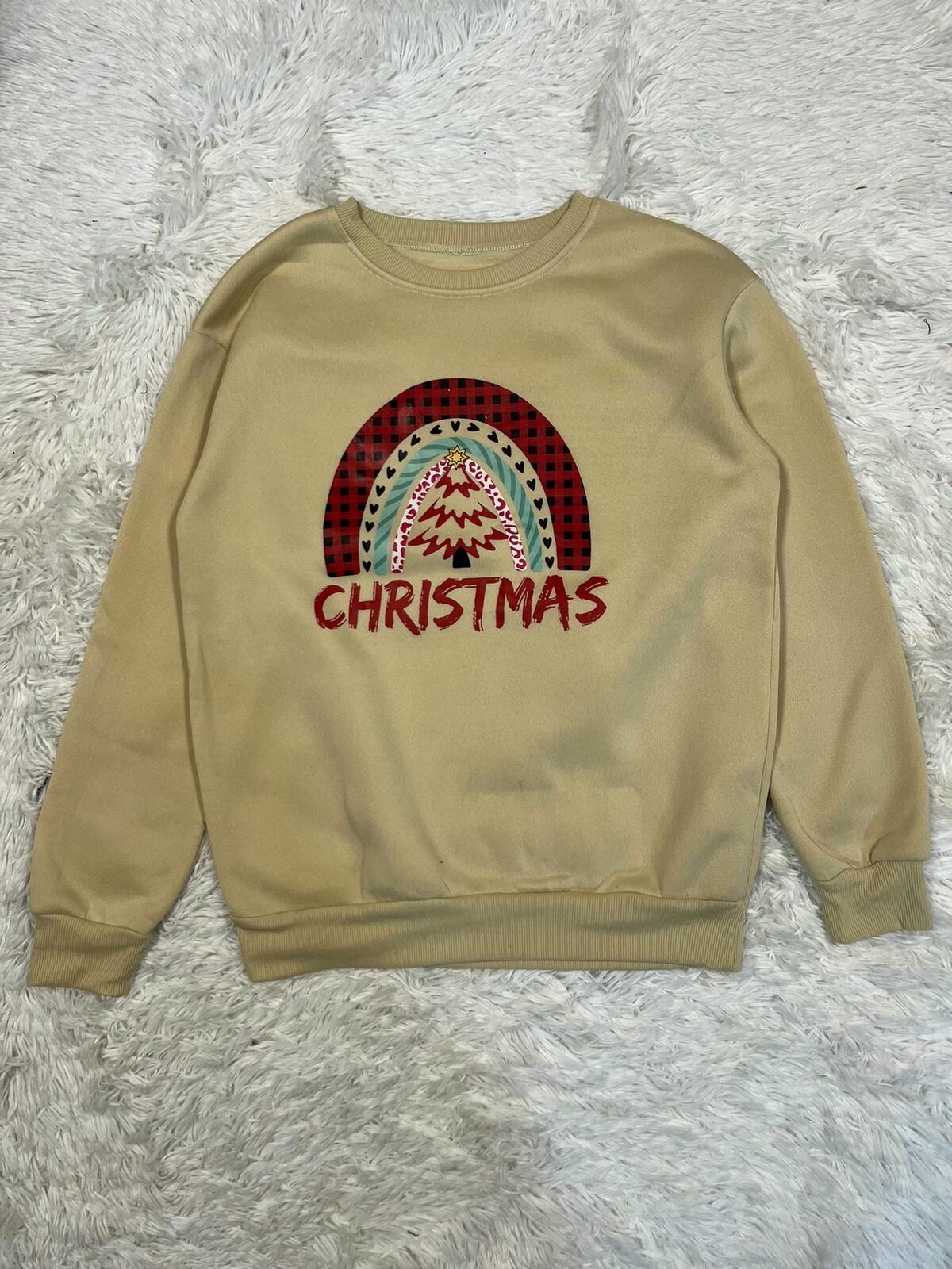Buzo beige christmas