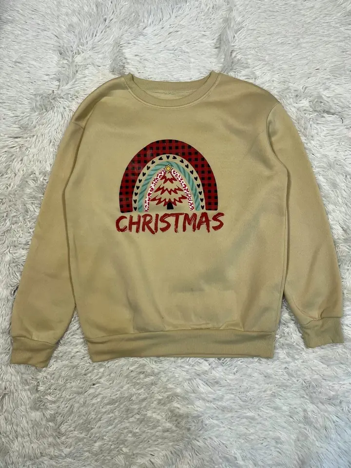 Buzo beige christmas