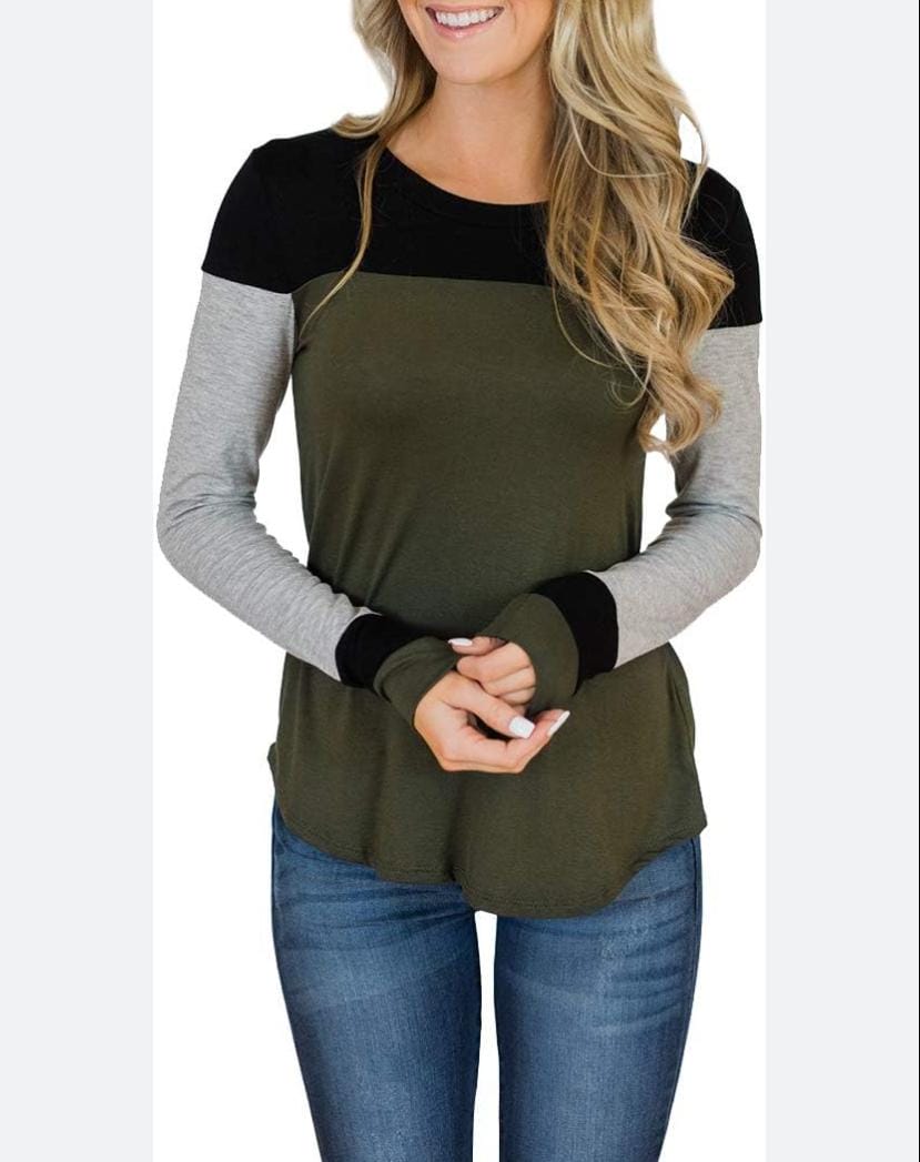 Remera lineas negra,verde y gris