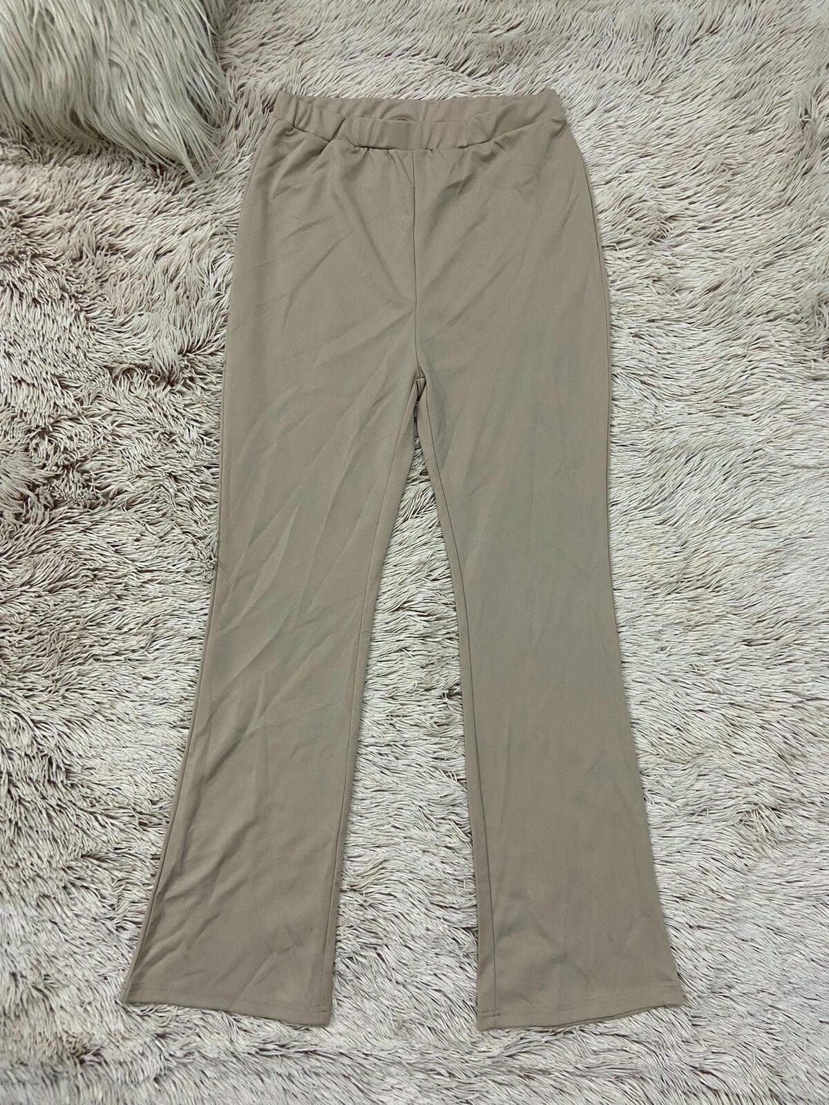 Pantalón acampanado cintura elastica SHEIN