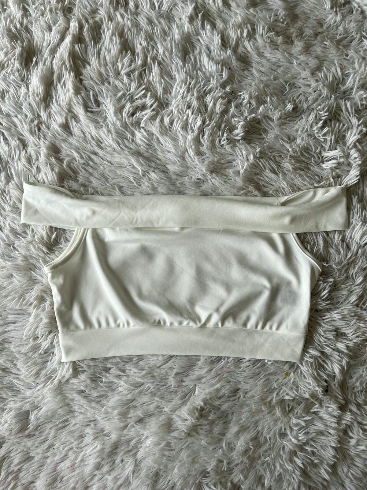 Top blanco hombros caidos