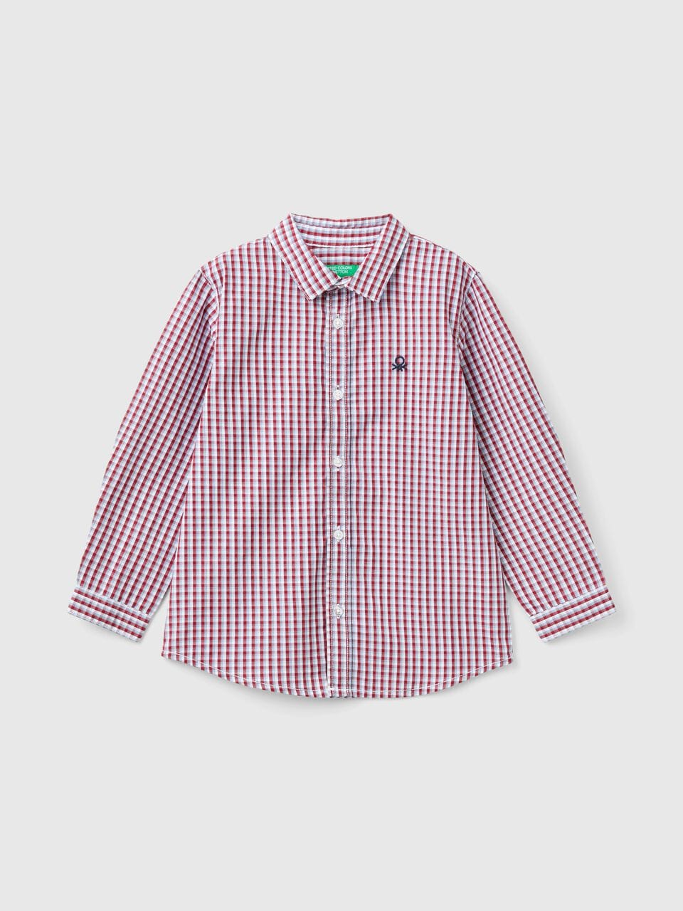Camisa cuadros rojos benetton