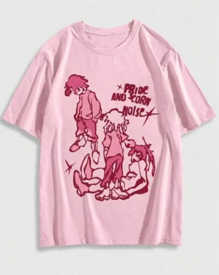 Remera rosa chicos pride and corn noise