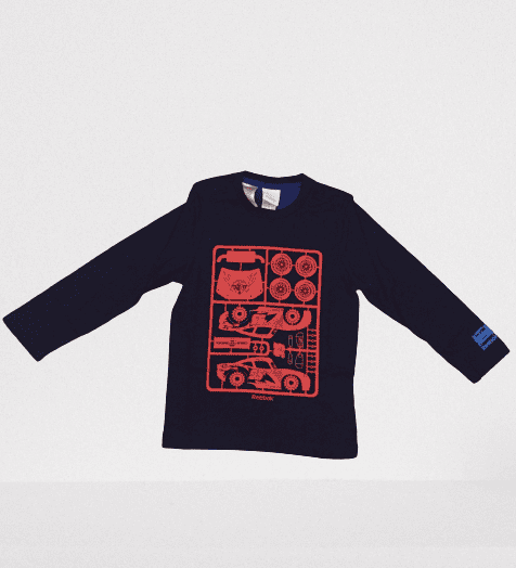 Remera Reebok Manga Larga Infantil AB5503