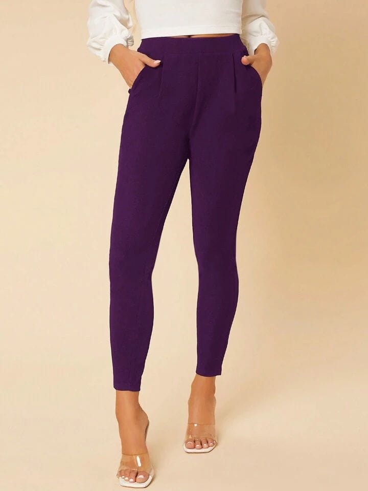 Pantalón morado entallado