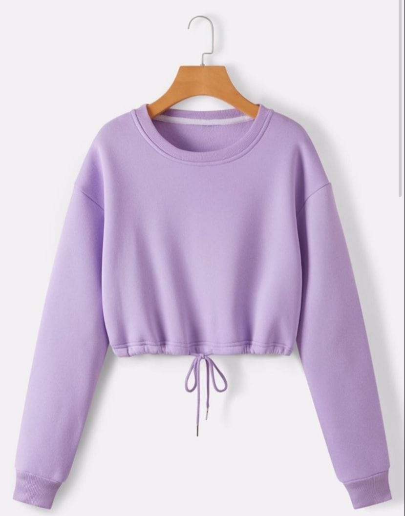 Crop top lila con cordón