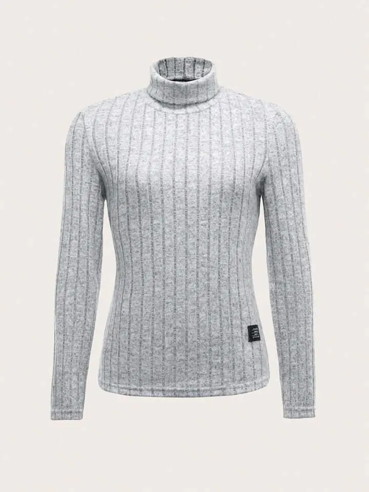 Polera gris canale con parche