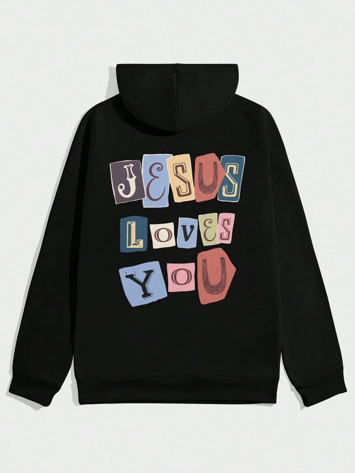 Canguro negro sin bolsillo jesus loves you