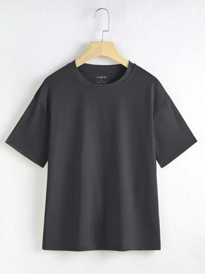 Remera gris oscuro lisa