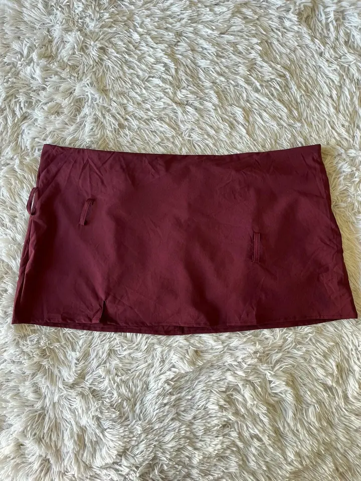 Mini falda short bordo