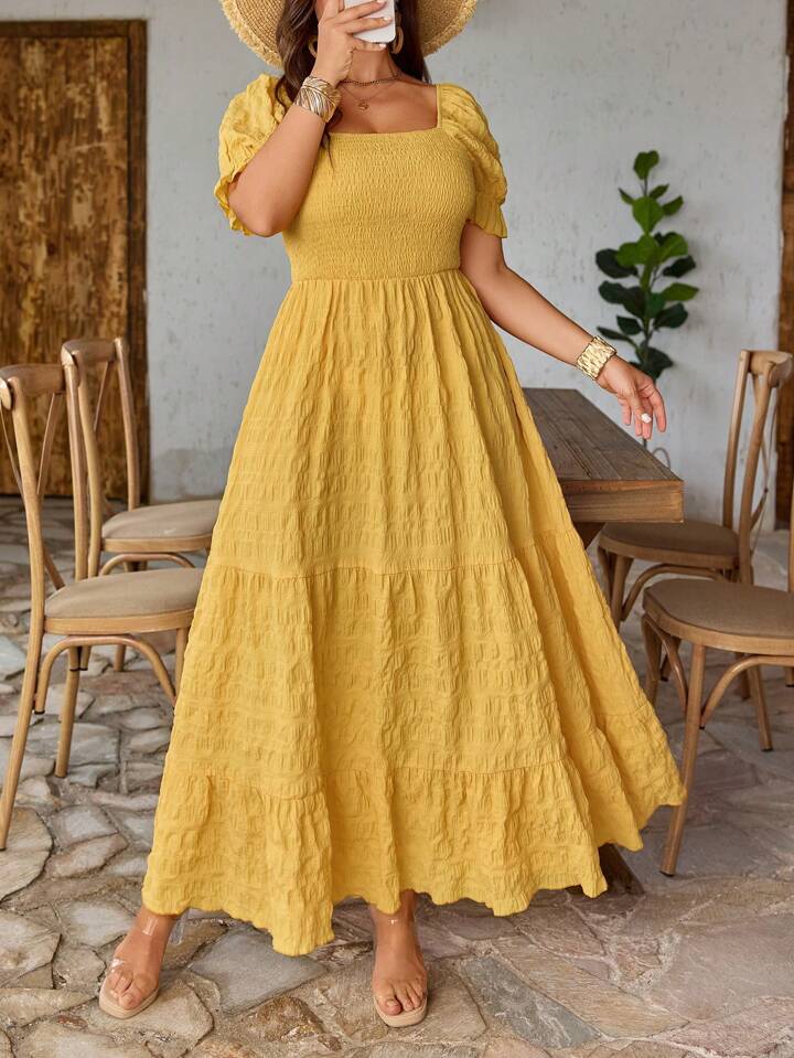 Vestido largo amarillo