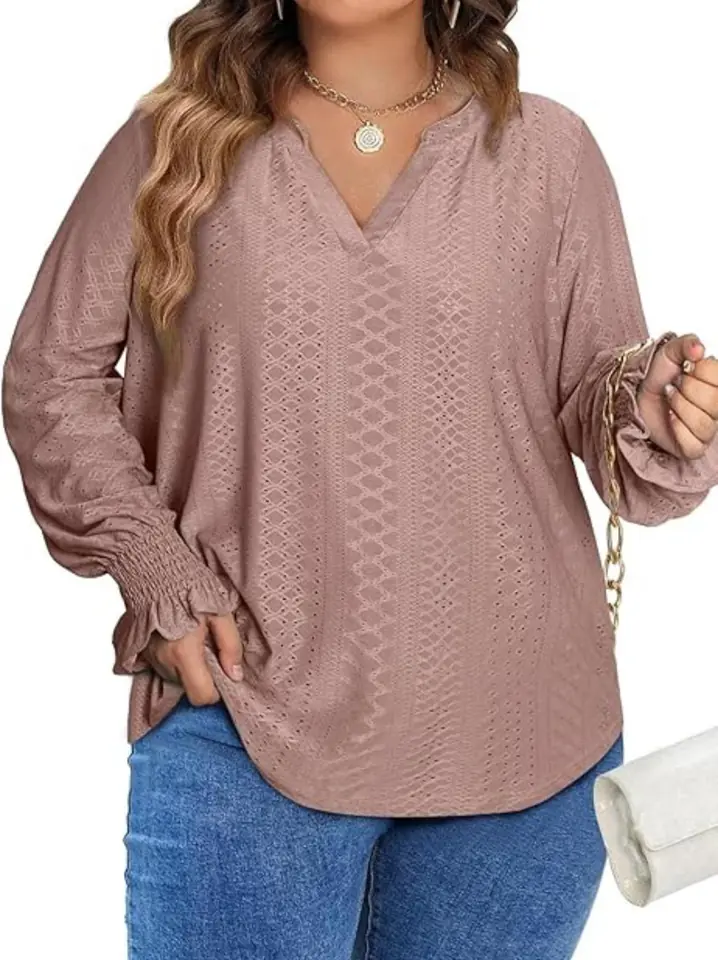 Remera rosa palido frunce en mangas