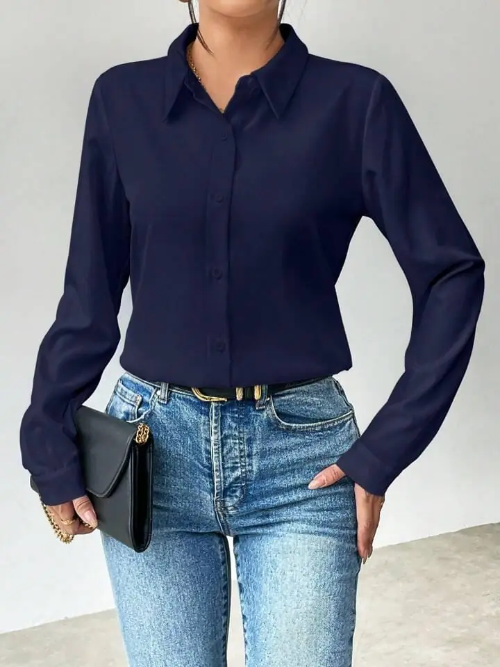 Camisa azul oscuro