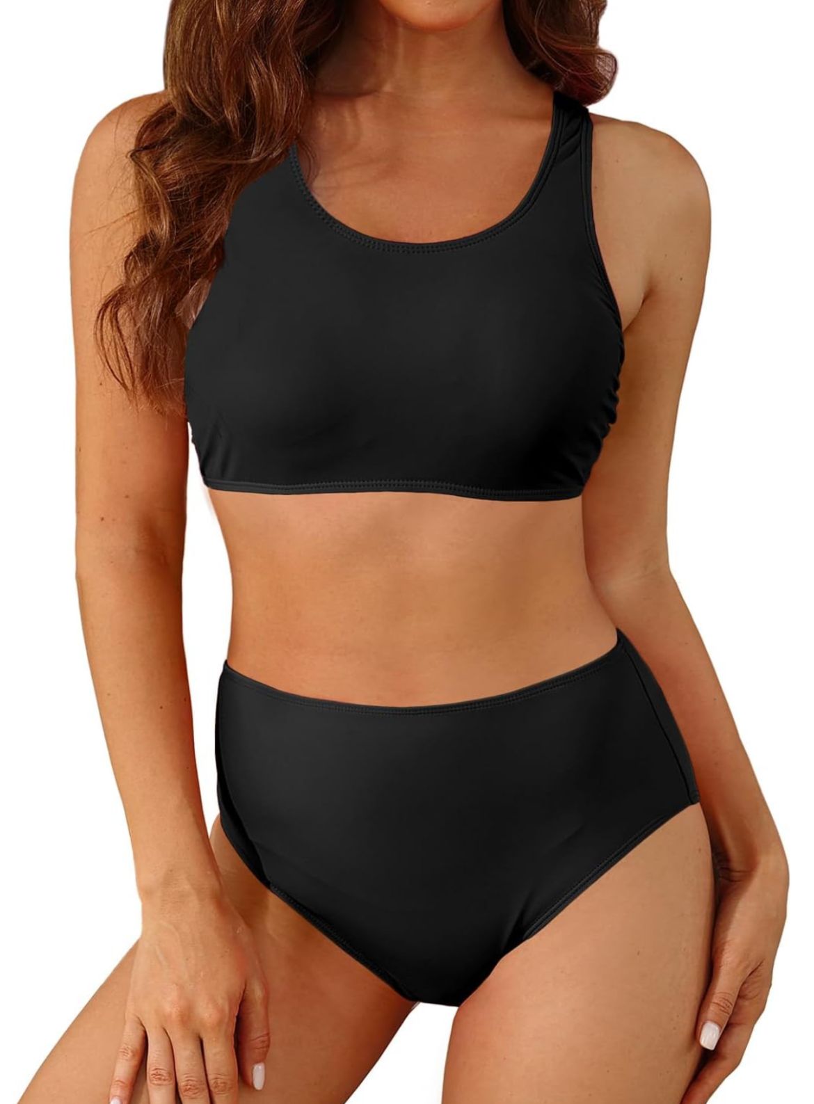 Bikini negro tiro alto