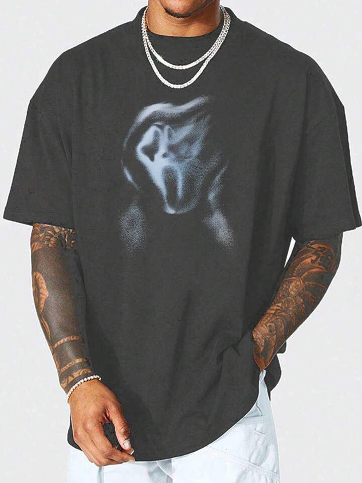Remera gris hombre ghostface