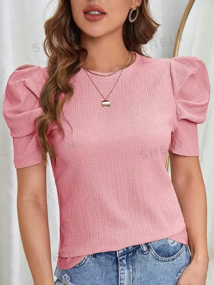 Remera rosa manga farol