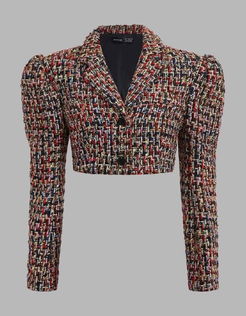 Blazer de colores crop top