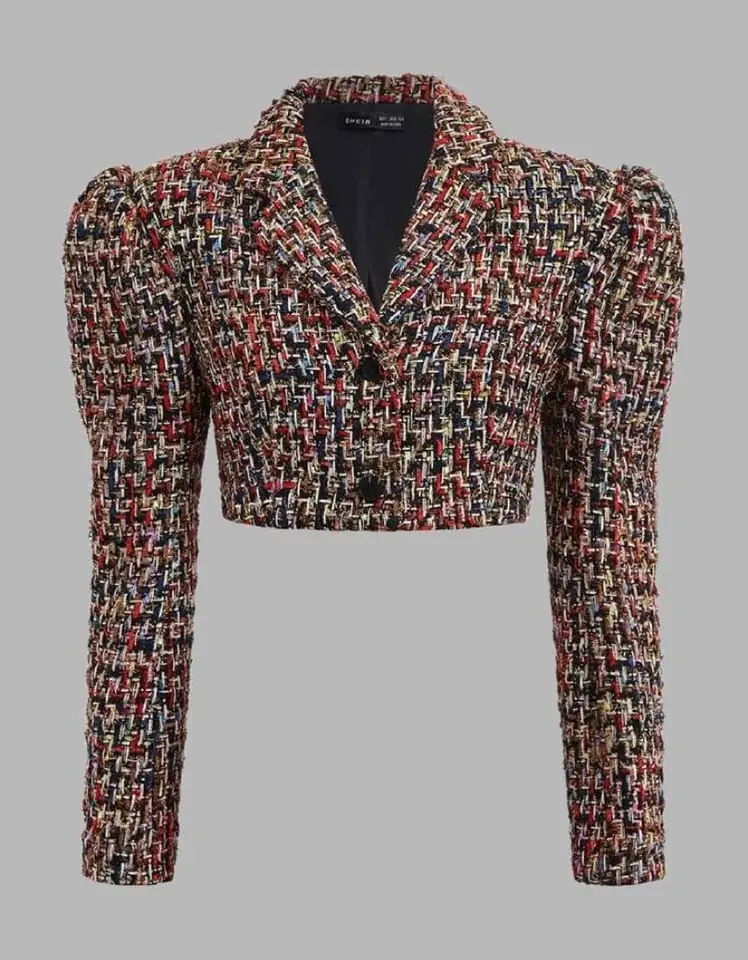 Blazer de colores crop top
