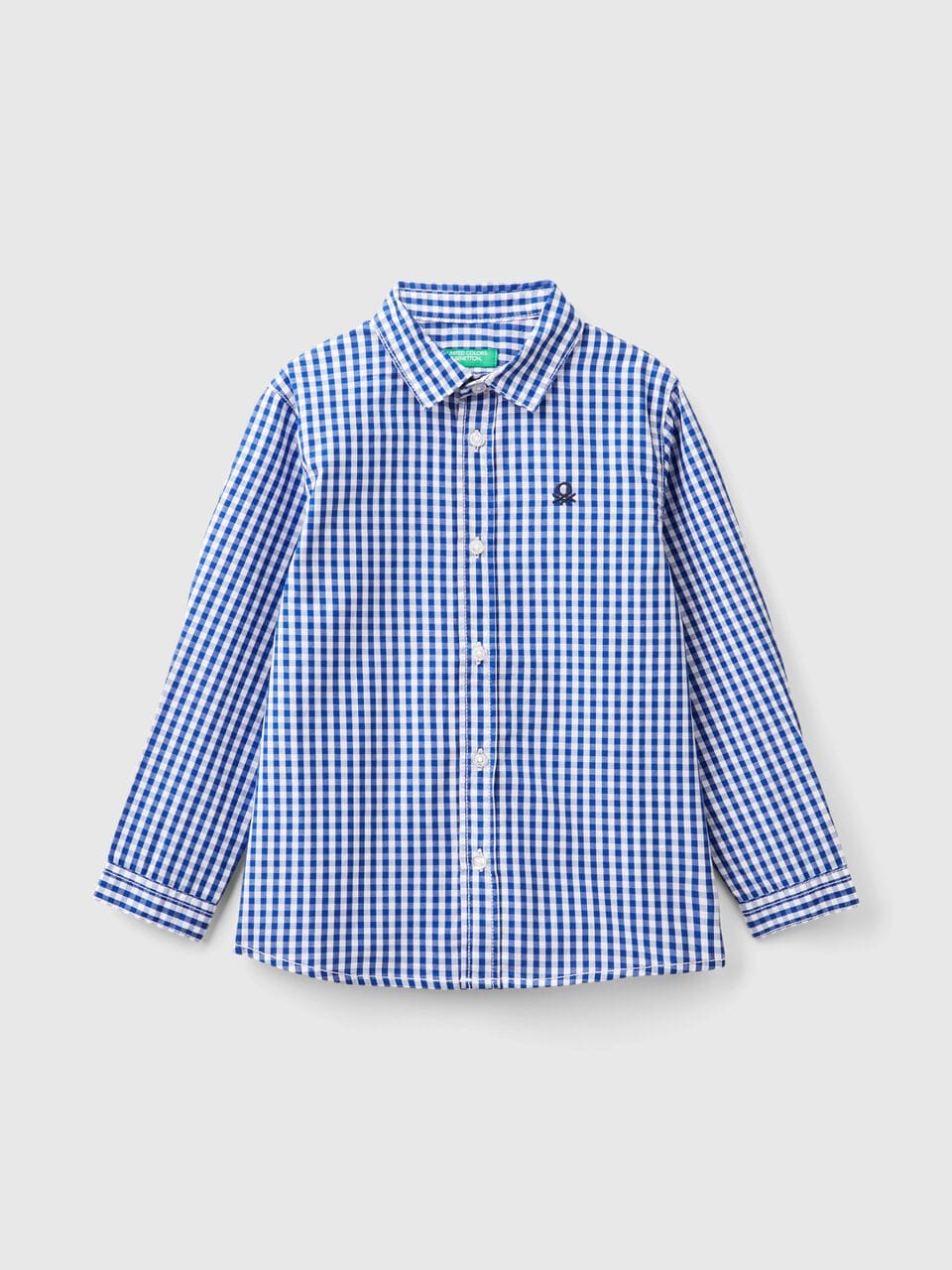 Camisa cuadros azules benetton