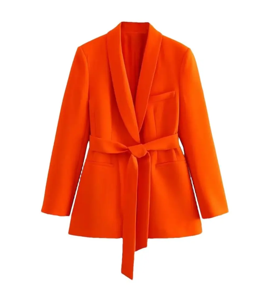 Blazer naranja con lazo