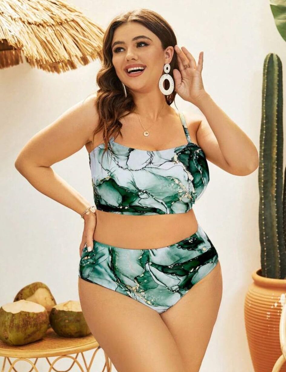 Bikini malla marmolado verde